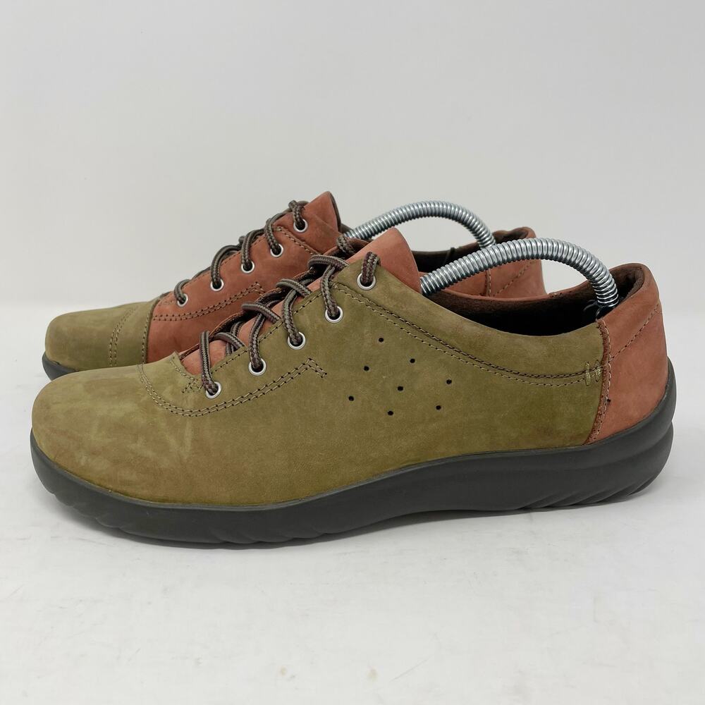 Klogs Leather Nubuck Lace Up Myra Sneakers Womens Size 7 Red Green